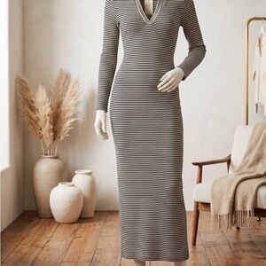 NWT A New Day Striped Ribbed Knit Maxi Dress